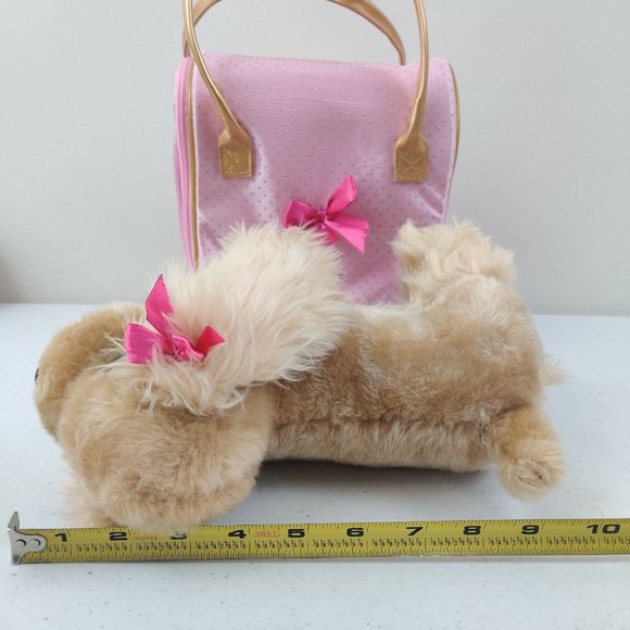Pucci Pups Cocker Spaniel Plush Puppy & Golden Dot Glam Bag - Picture 7 of 10